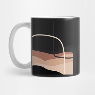 Natural Minimalist Pink Landscape Nature Mounted Print Mug